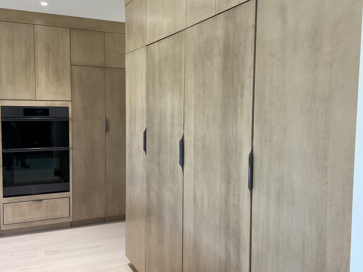 Mouser cabinetry, paneled refrigerators